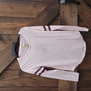 NWT Chaser Blocked Jersey Long Sleeve Top Pink Medium